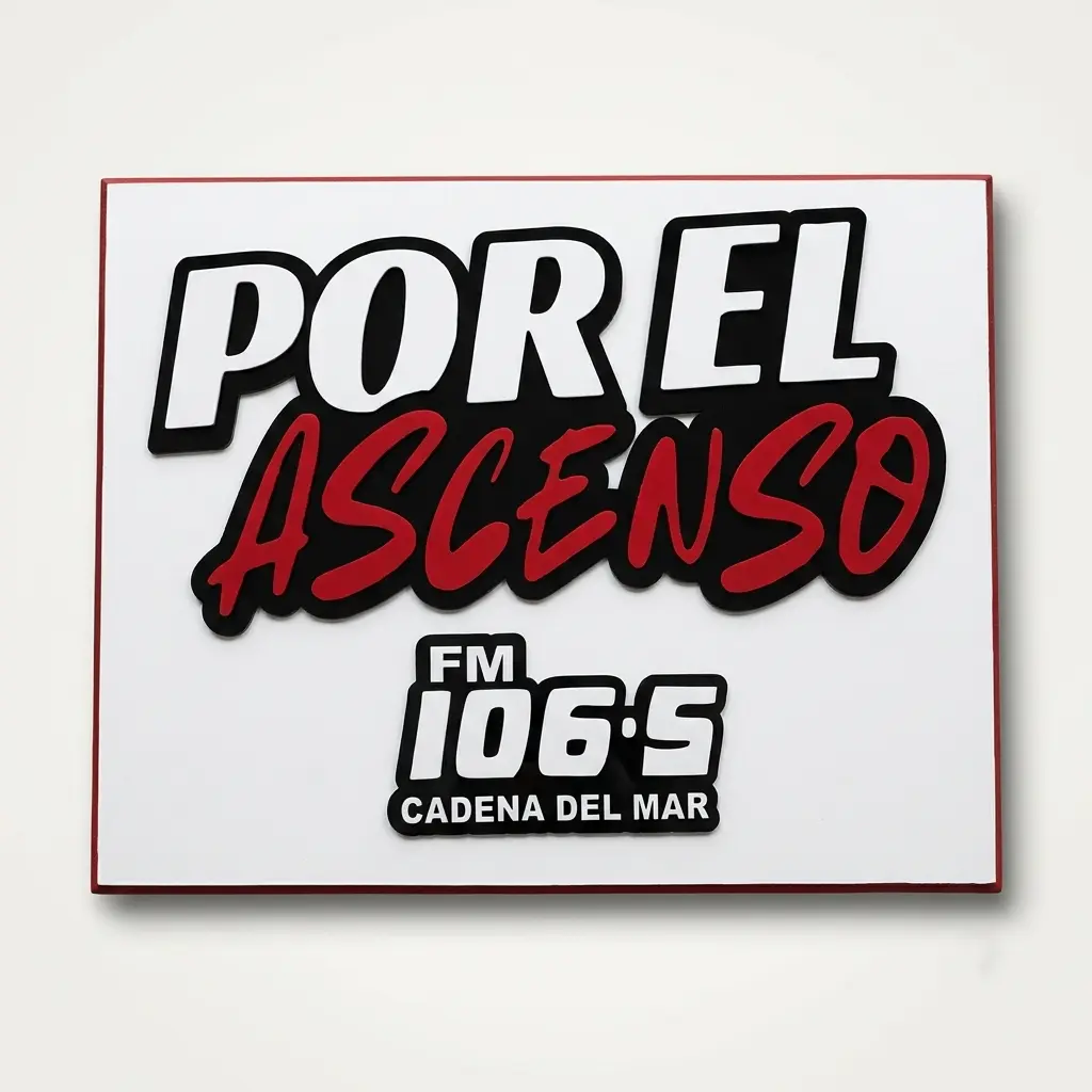 Cartel 3D acrílico
